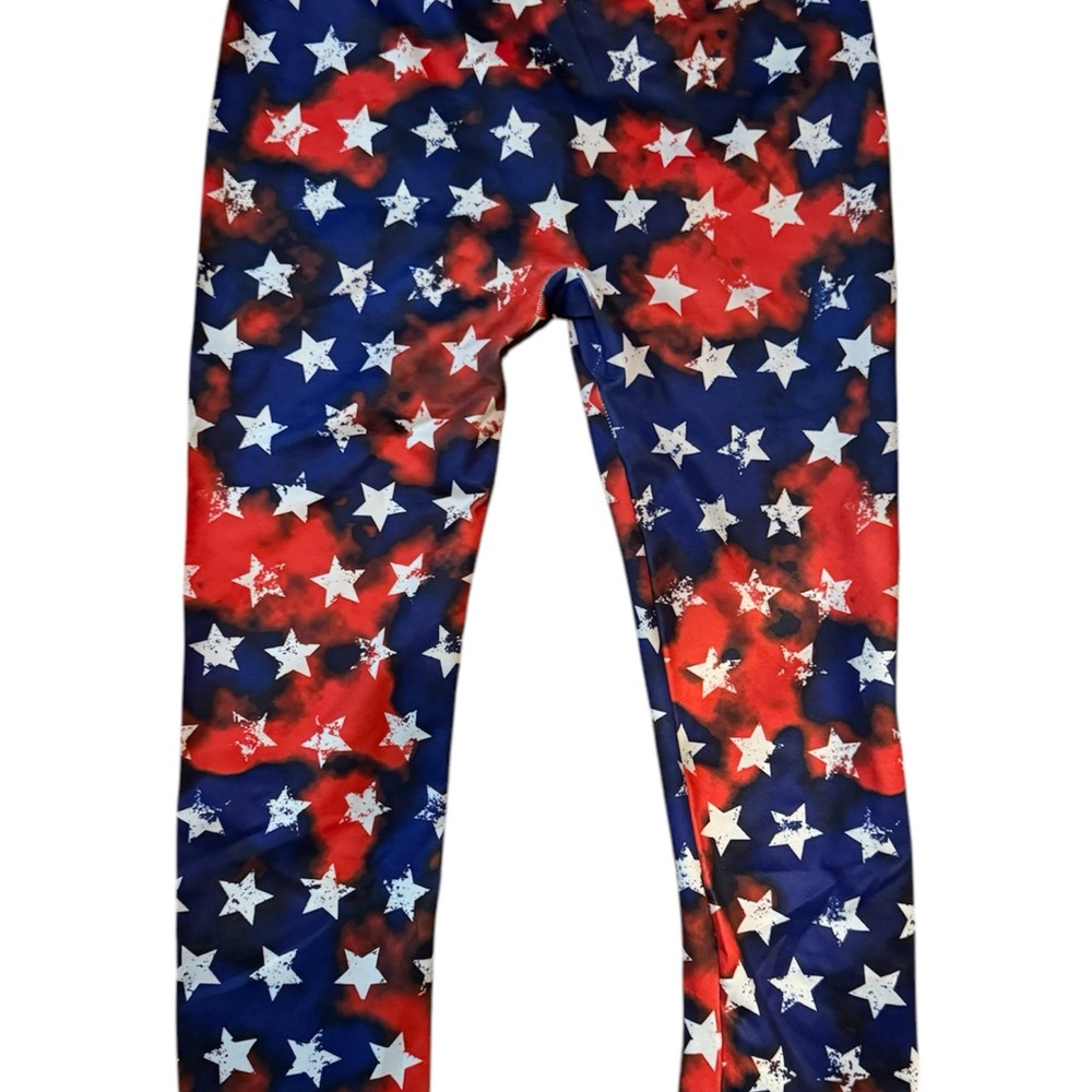 No Boundaries Red and Blue Starry Leggings
